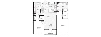 A black and white image of a house floor plan.
