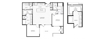a blueprint of a floor plan of a house