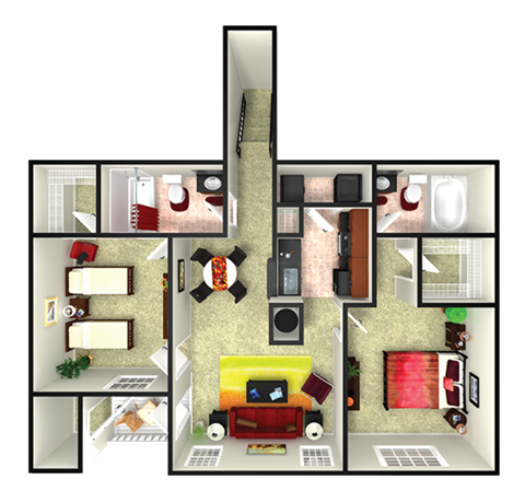 floor plan options in our apartments in webster tx