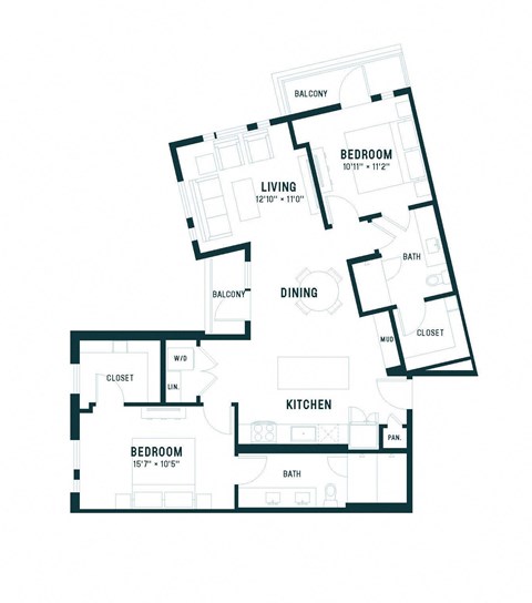 bedroom floor plan an in 2d