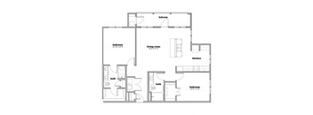 a black and white floor plan of a house