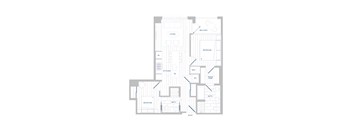 A floor plan of a house with labeled rooms such as "BALCONY", "LIVING", "KITCHEN", "BATH", "BEDROOM", "MECH", "WD", and "WAL