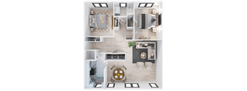 a floor plan of a 1 bedroom apartment