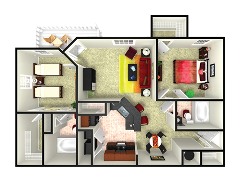 floor plan options in our apartments in webster tx