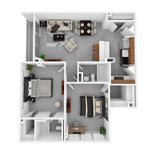 a floor plan of a 1 bedroom apartment at the crossings at white marsh apartments in white marsh