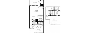 a floor plan of a bedroom apartment