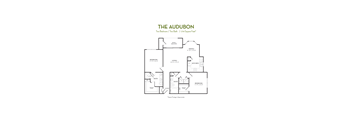 the audubon floor plan two bedroom two bath