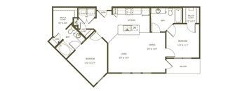 A black and white floor plan of a house with labeled rooms.