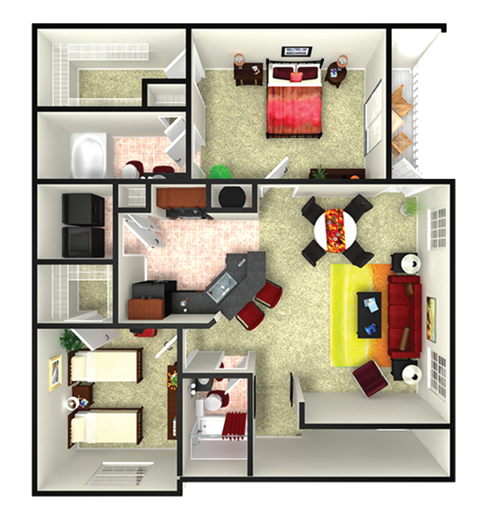 floor plan options in our apartments in webster tx
