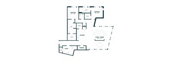 floor plan of the lower level of the house