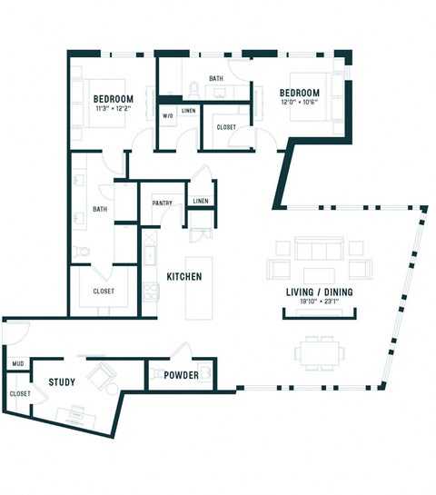 floor plan of the lower level of the house