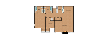 a floor plan showing the layout of the apartment