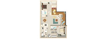 A detailed floor plan of a house with labeled rooms.