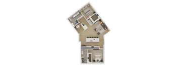 A detailed floor plan of a two-story residential building.