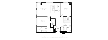 Two Bedroom Two Bathroom Floor Plan Apartment North Scottsdale