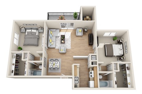 a 3 bedroom floor plan with a bathroom and a living room