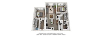 bedroom floor plan an in 3d
