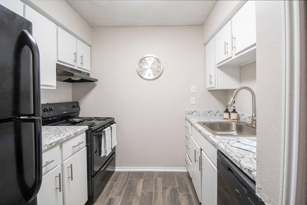 kitchen with wall clock