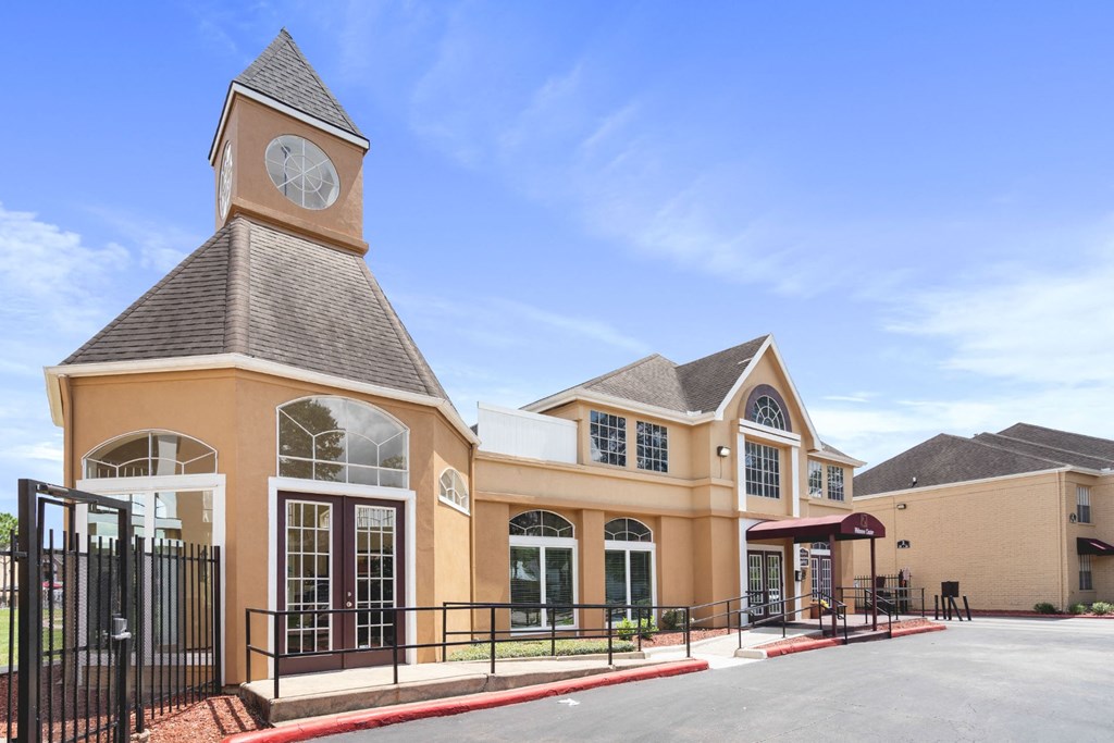 a large building with a clock tower on top of it