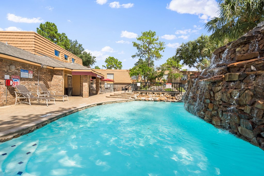 take a dip in the resort style pool