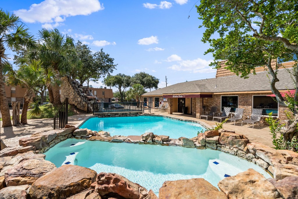 take a dip in the resort style pool