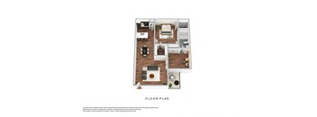 bedroom floor plan | luxury apartments in towson md | the southerly