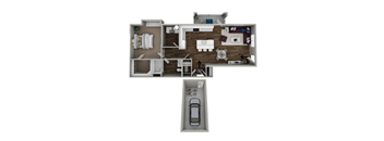 bedroom floor plan an in 1 bed 1 bath, opens a dialog