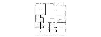 a floor plan of a bedroom floor plan with a bathroom and a living room