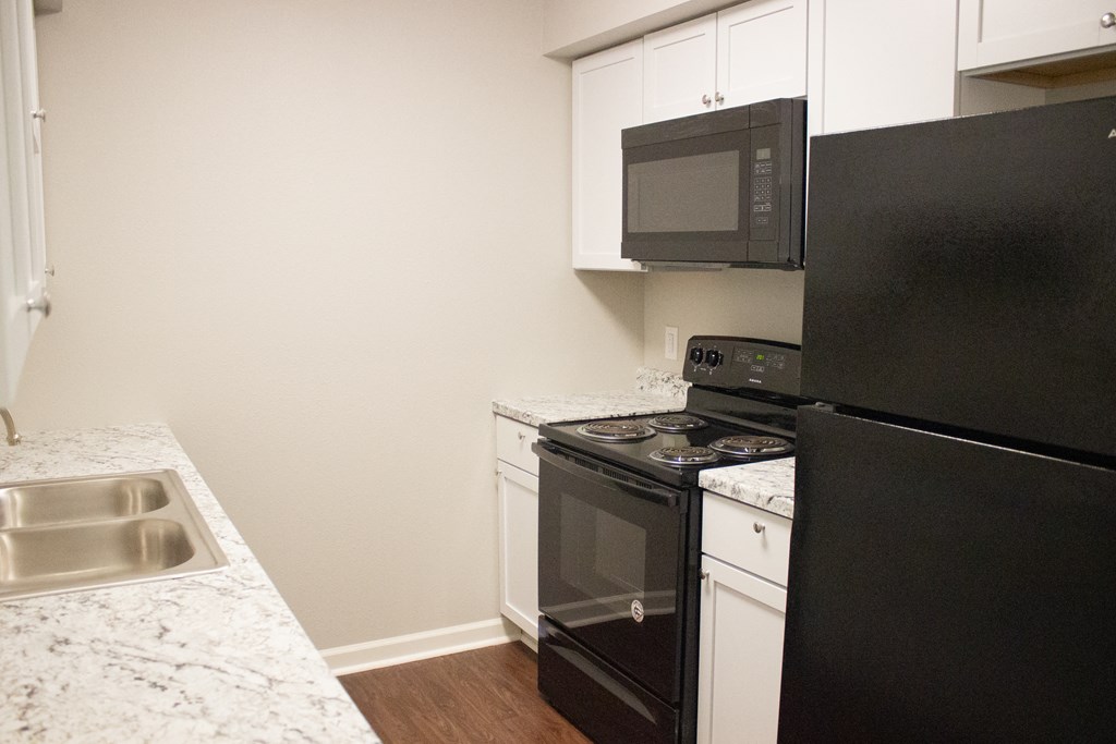 Kitchen view with appliances