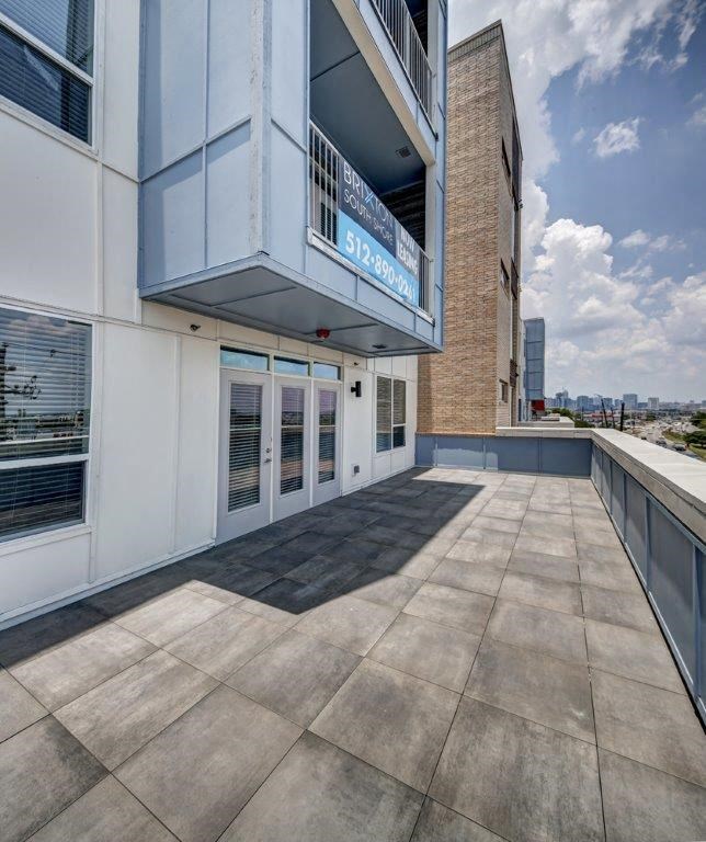 out side of the balcony at Brixton South Shore, Austin, TX