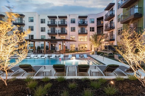 resort-style pool  in our luxury west dallas apartments