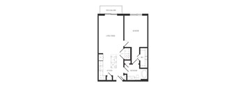 A black and white image of a house floor plan.
