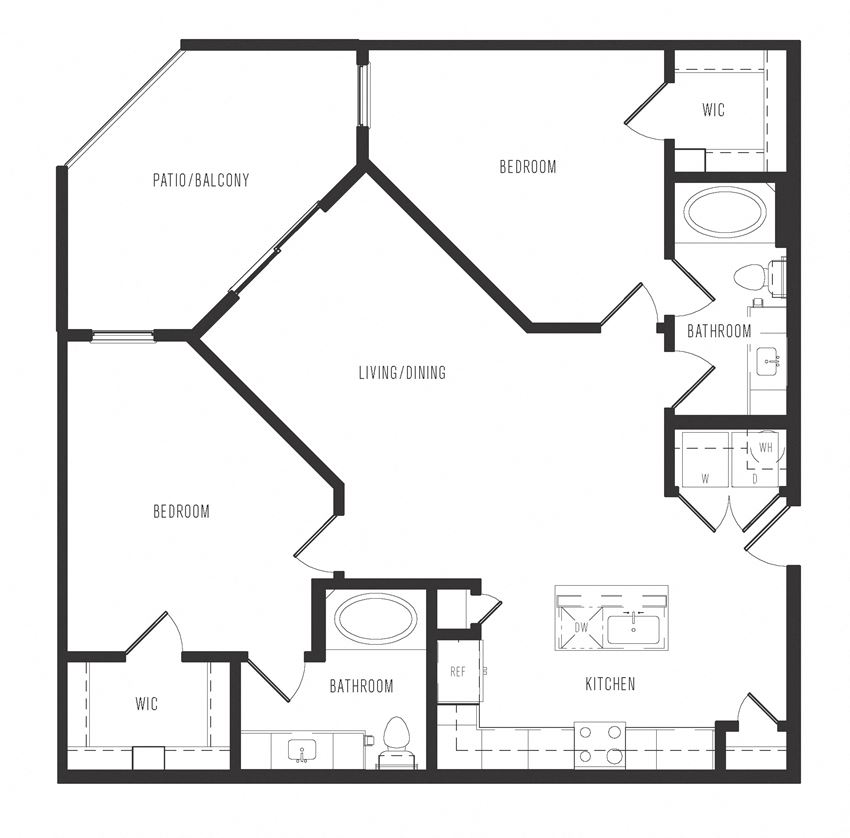 b2 floor plan in dallas texas apartments