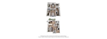 Two images of a house layout with a disclaimer at the bottom.