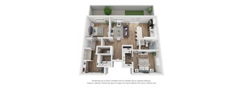 a floor plan of a 1 bedroom floor plan