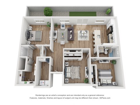 a 1 bedroom floor plan with a bathroom and a living room