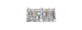 a floor plan of a 2 bedroom apartment