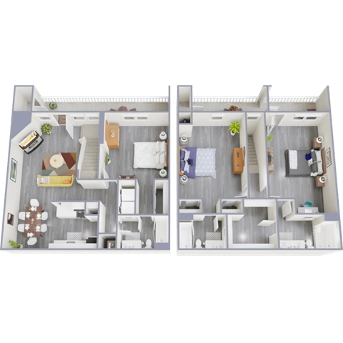 a floor plan of a 2 bedroom apartment