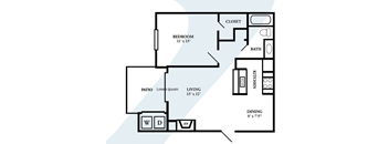 C floor plan in austin texas apartments