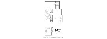 a floor plan of two bedrooms