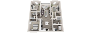 a 3 bedroom192 sq ft floor plan