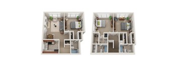 Two floor plan images of a house.