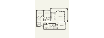 A black and white image of a house floor plan.