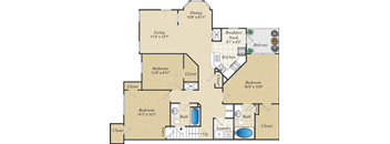 C1U Floor Plan  | Parmer Place in Austin