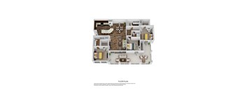 3 bedroom floor plan  the residences at