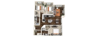 C2 Floorplan - Three bed two bath