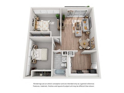 a 1 bedroom floor plan  villas at