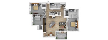 the 1190 floor plan  studio