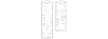 A floor plan of a house with rooms labeled.