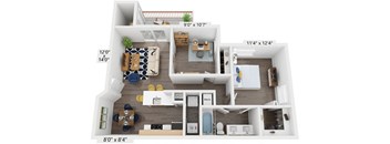 Camila B1 3D Floor Plan